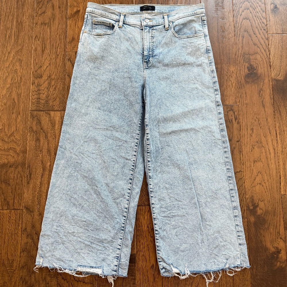 Banana Republic Factory Wide Leg High Rise Crop Jeans Size 32/14